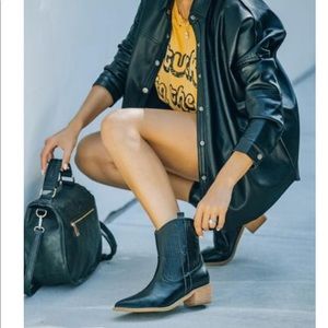 Perforated Western inspired booties